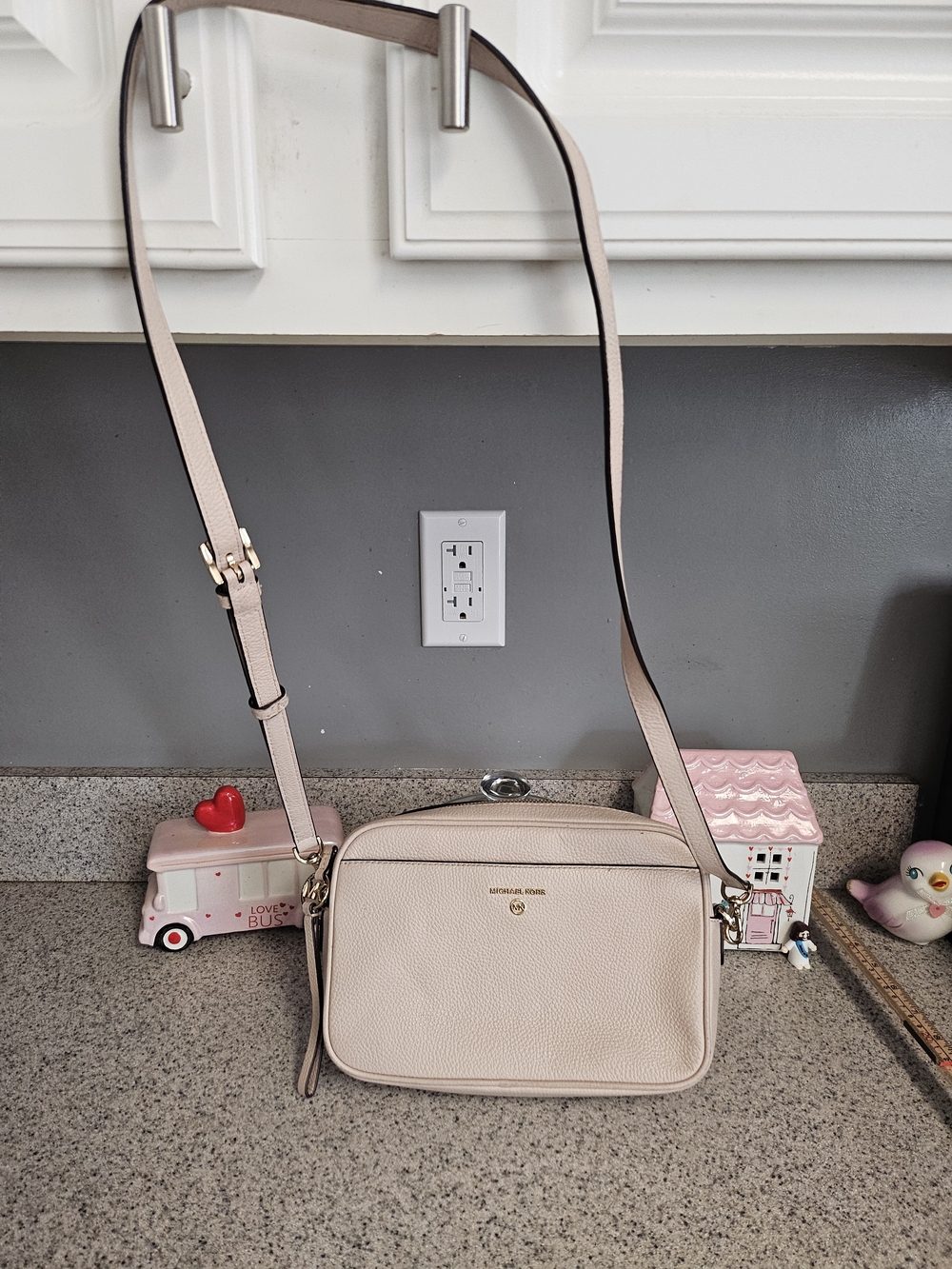 Michael Kors Pink Pebbled Leather Crossbody Bag